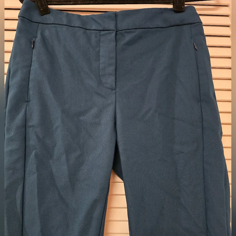LOFT Ann Taylor - Dark Teal High-Waist Skinny Business Office Pants W Pockets - Picture 3 of 7